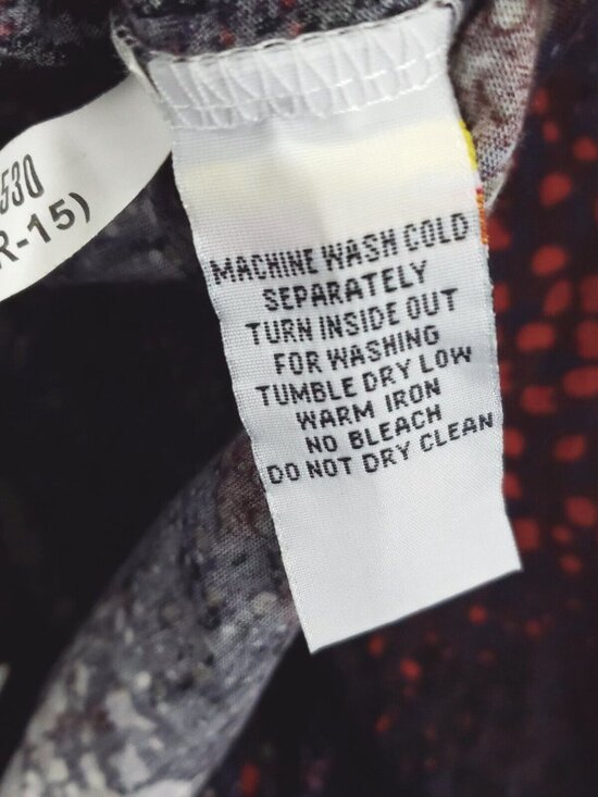 Kenneth Cole Shirt Mens Large Black Red Club 100% Cotton Button-Up - Picture 7 of 9